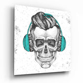 Skull - Always Music Glass Wall Art.