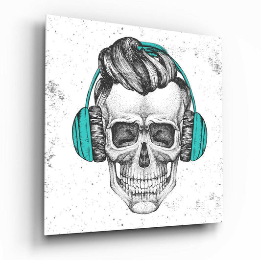 Skull - Always Music Glass Wall Art.