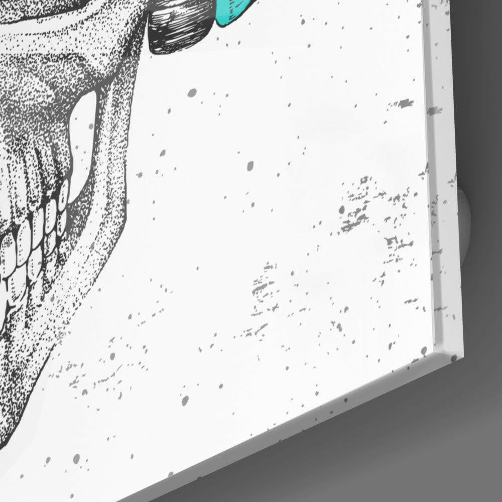 Skull - Always Music Glass Wall Art.
