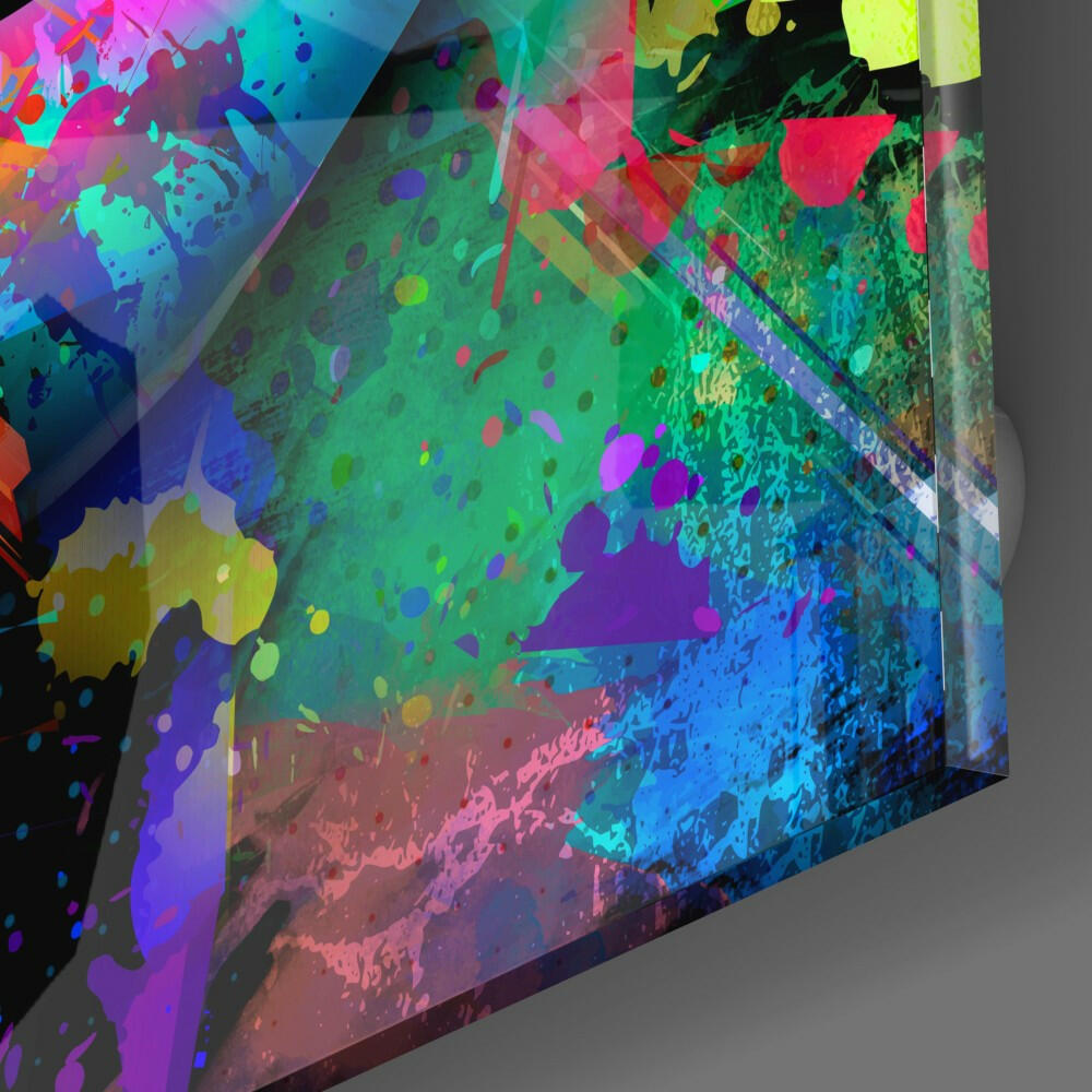 Colored Lips Glass Wall Art.