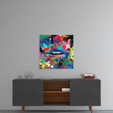 Colored Lips Glass Wall Art | Insigne Art Design