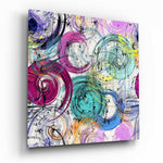 Abstract Snail Shells Glass Wall Art.