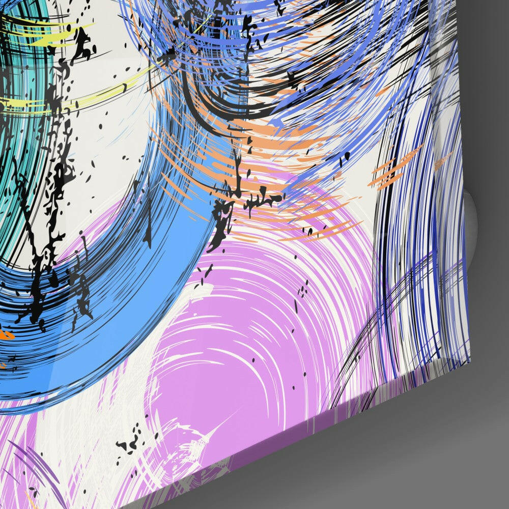 Abstract Snail Shells Glass Wall Art.