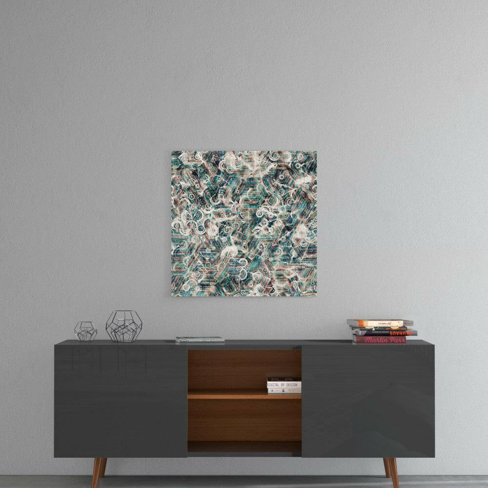 Mystery of Shapes Glass Wall Art.