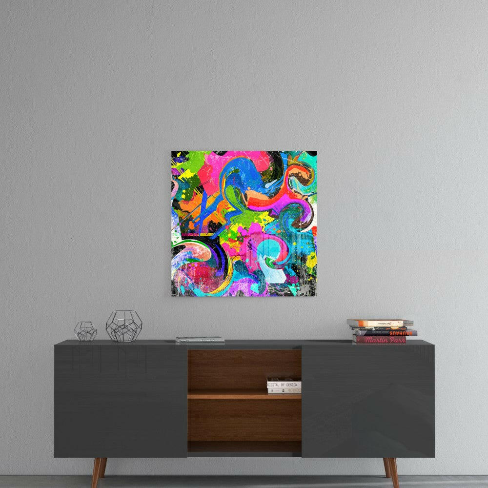 Color Revolt Glass Wall Art.