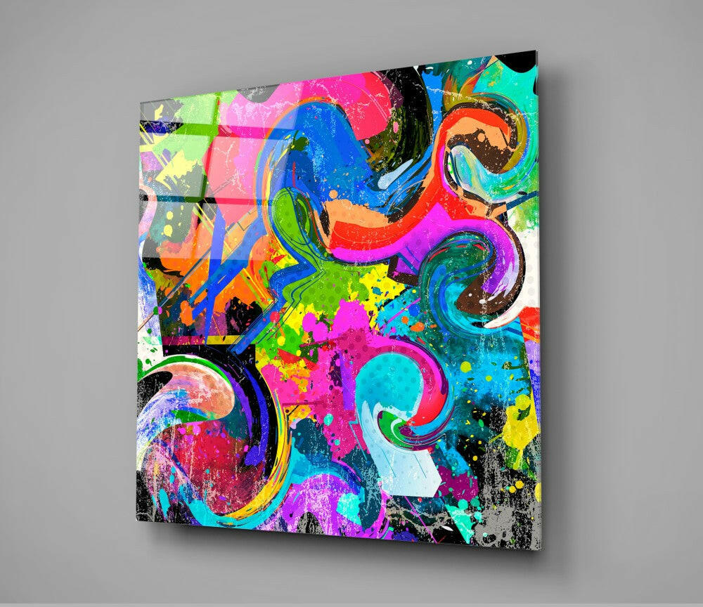 Color Revolt Glass Wall Art.