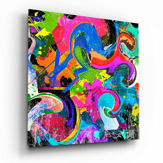 Color Revolt Glass Wall Art.