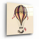 Balloon Journey Towards Freedom Glass Wall Art.