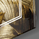 Gold Leaf Glass Wall Art.