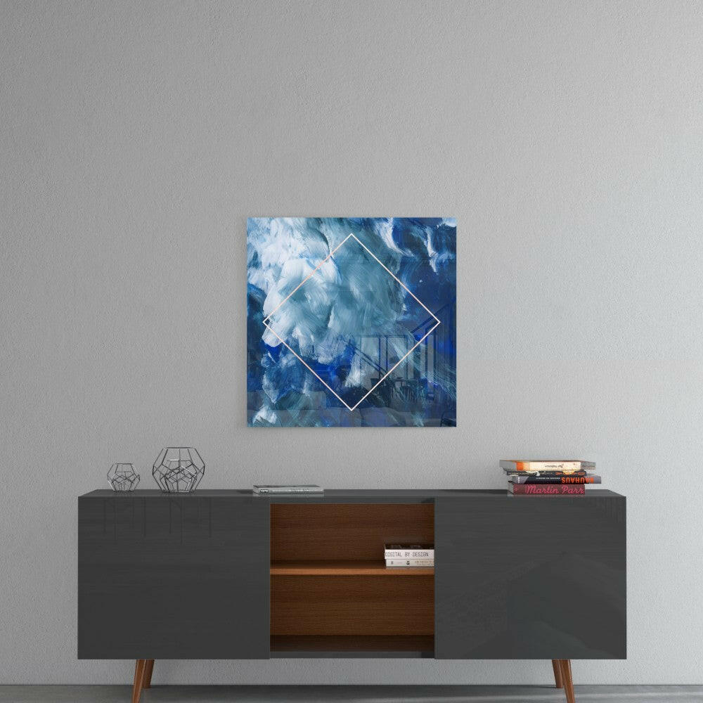 Pouring Clouds Glass Wall Art.