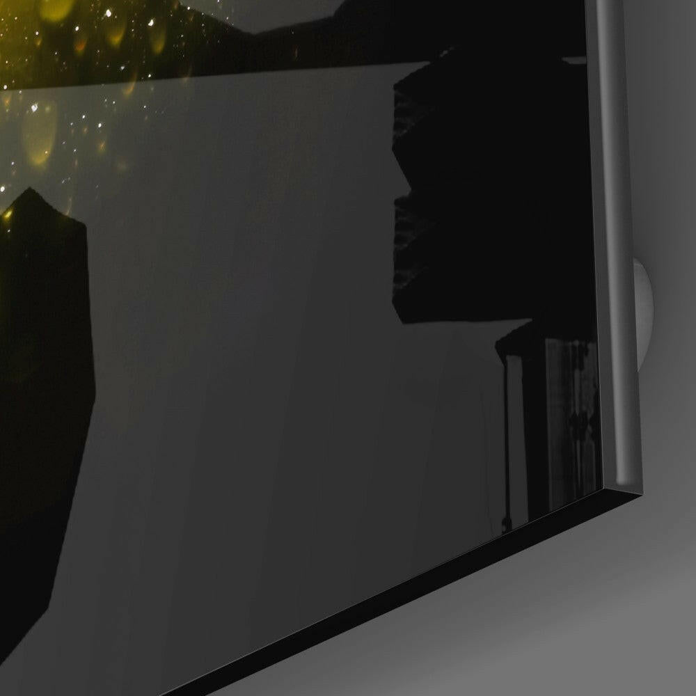 Yellow Apple Glass Wall Art.