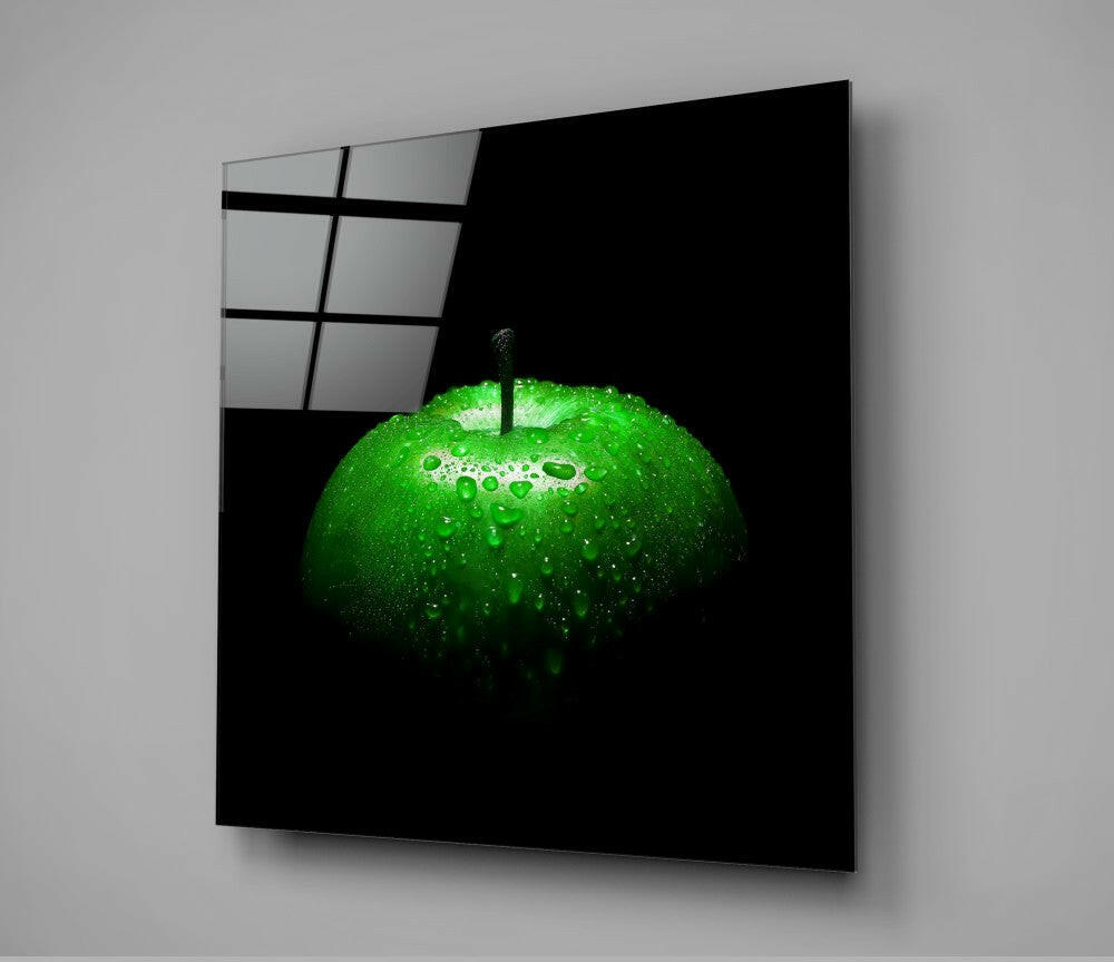 Green Apple Glass Wall Art.
