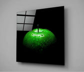 Green Apple Glass Wall Art.
