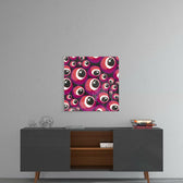 Red Evil Eye Beads Glass Wall Art.
