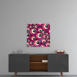 Red Evil Eye Beads Glass Wall Art | Insigne Art Design