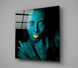 Emerald Woman Glass Wall Art | Insigne Art Design