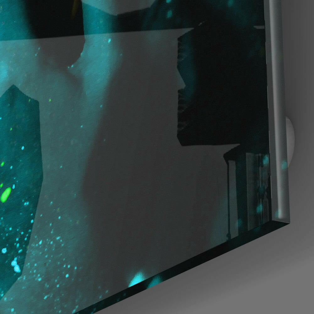 Emerald Woman Glass Wall Art.