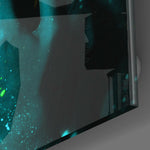 Emerald Woman Glass Wall Art.