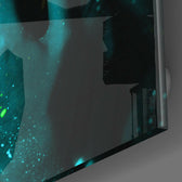 Emerald Woman Glass Wall Art.