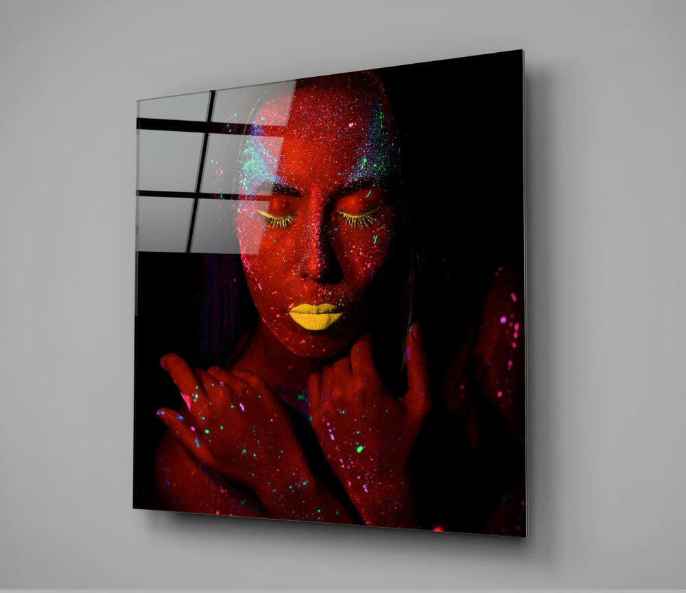Ruby Woman Glass Wall Art.