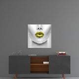Gold Lips Glass Wall Art | Insigne Art Design