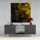 Yellow Smoke Glass Wall Art.