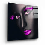 Pink Lashes Glass Wall Art.