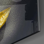 Yellow Lashes Glass Wall Art.
