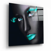 Blue Lashes Glass Wall Art.