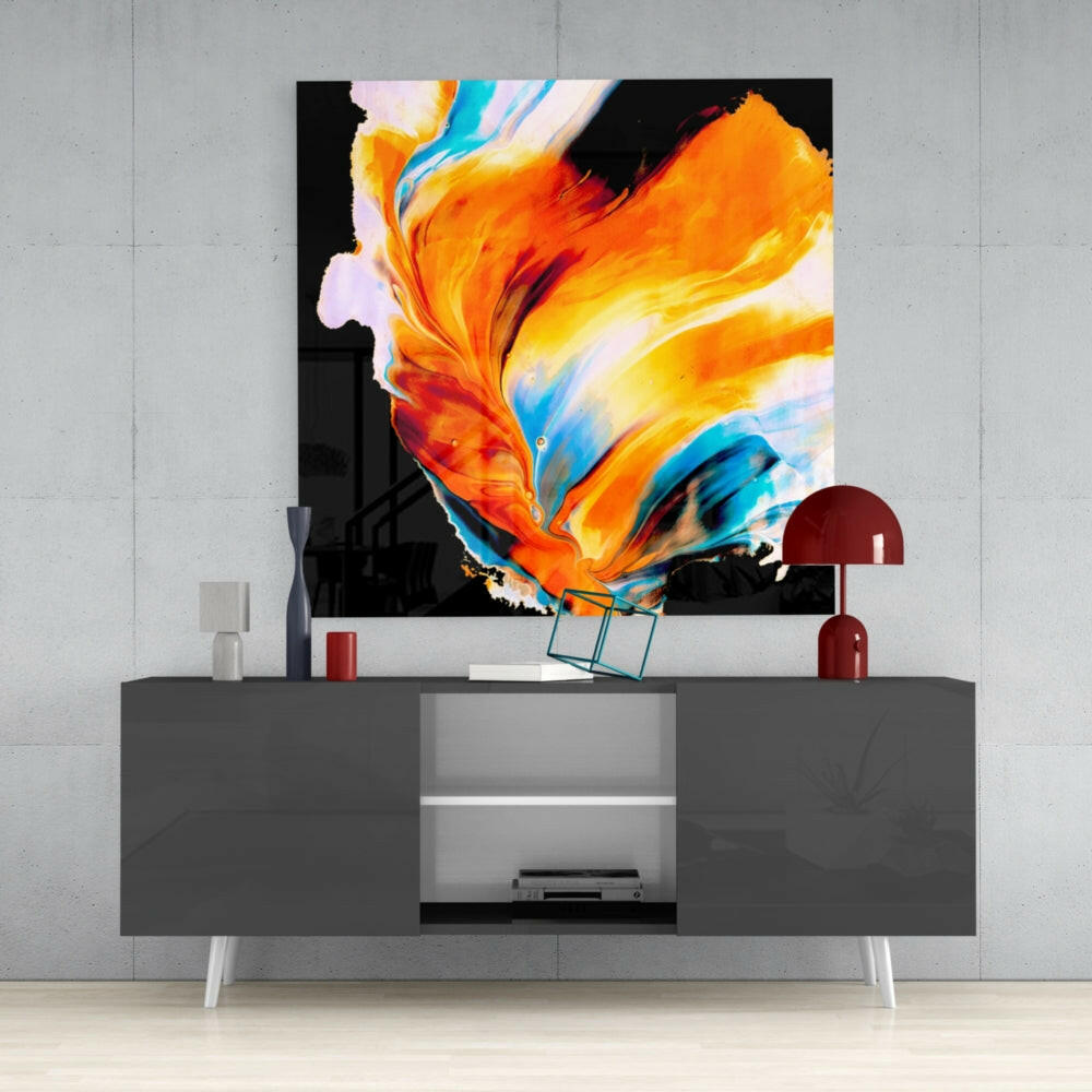 Dance of Colors Glass Wall Art.