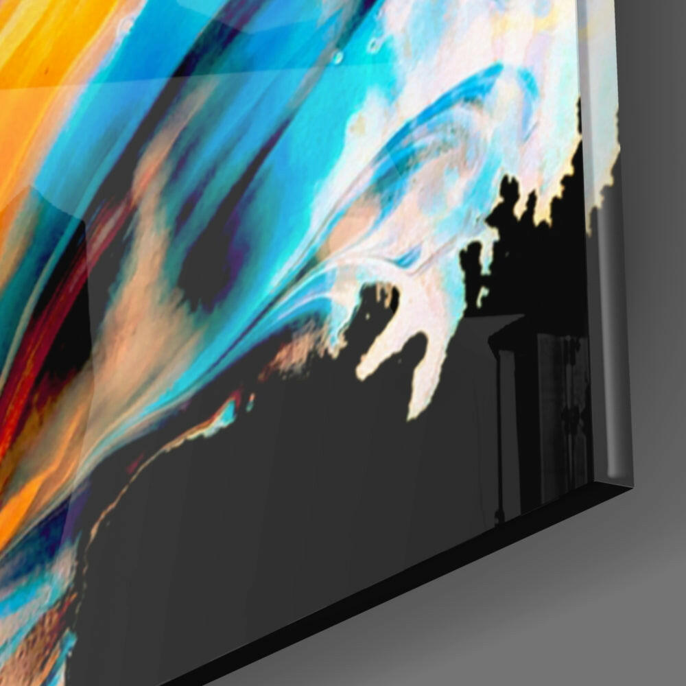 Dance of Colors Glass Wall Art.