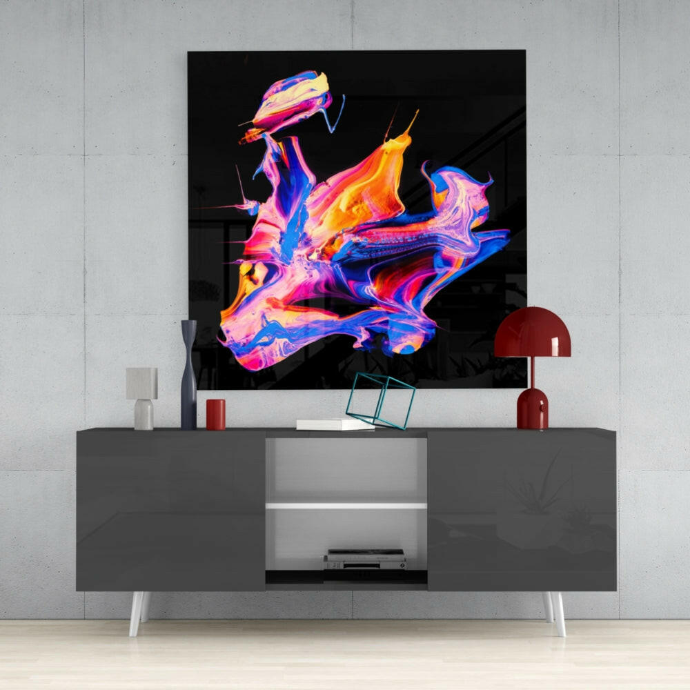 Dance of Colors Glass Wall Art.