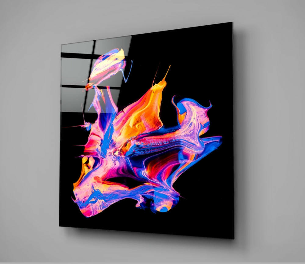 Dance of Colors Glass Wall Art.