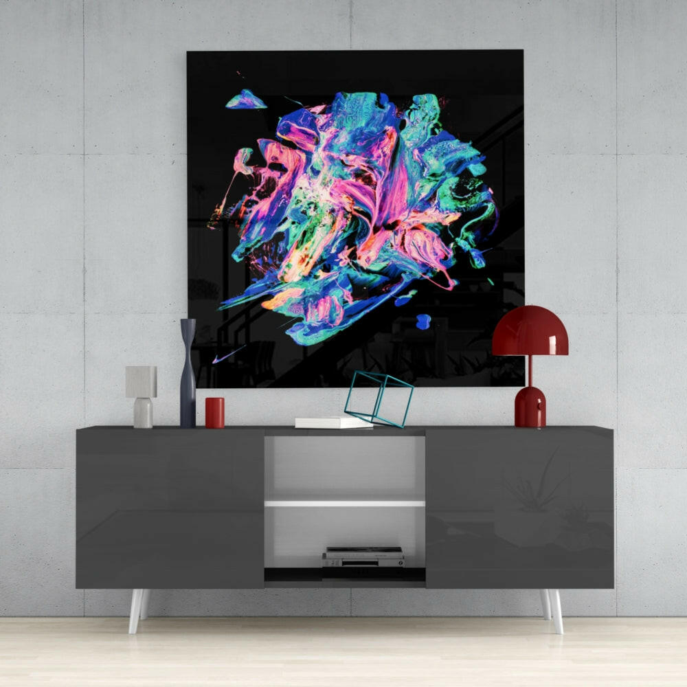 Dance of Colors Glass Wall Art.