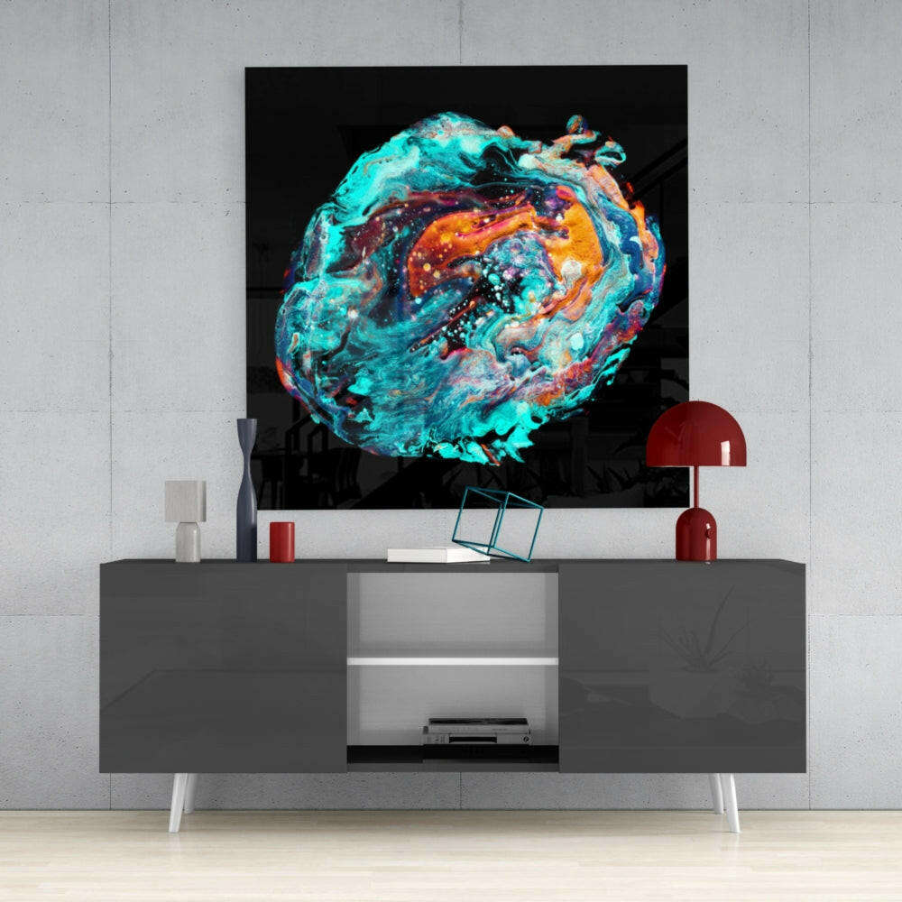 Dance of Colors Glass Wall Art.