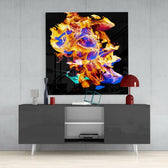 Dance of Colors Glass Wall Art.