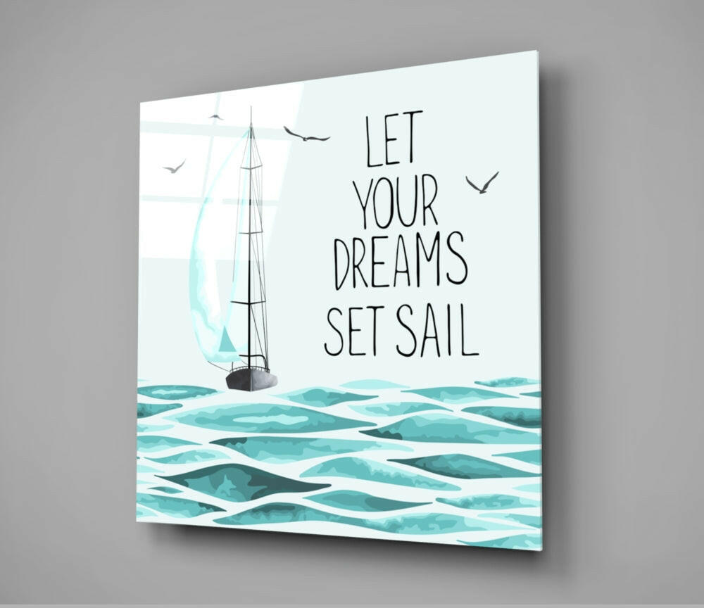 Dreams Glass Wall Art.