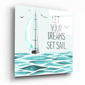 Dreams Glass Wall Art.