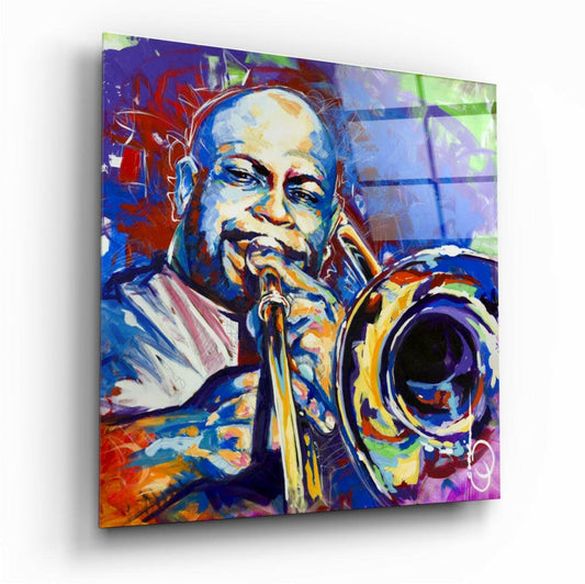 Trombone Glass Wall Art.