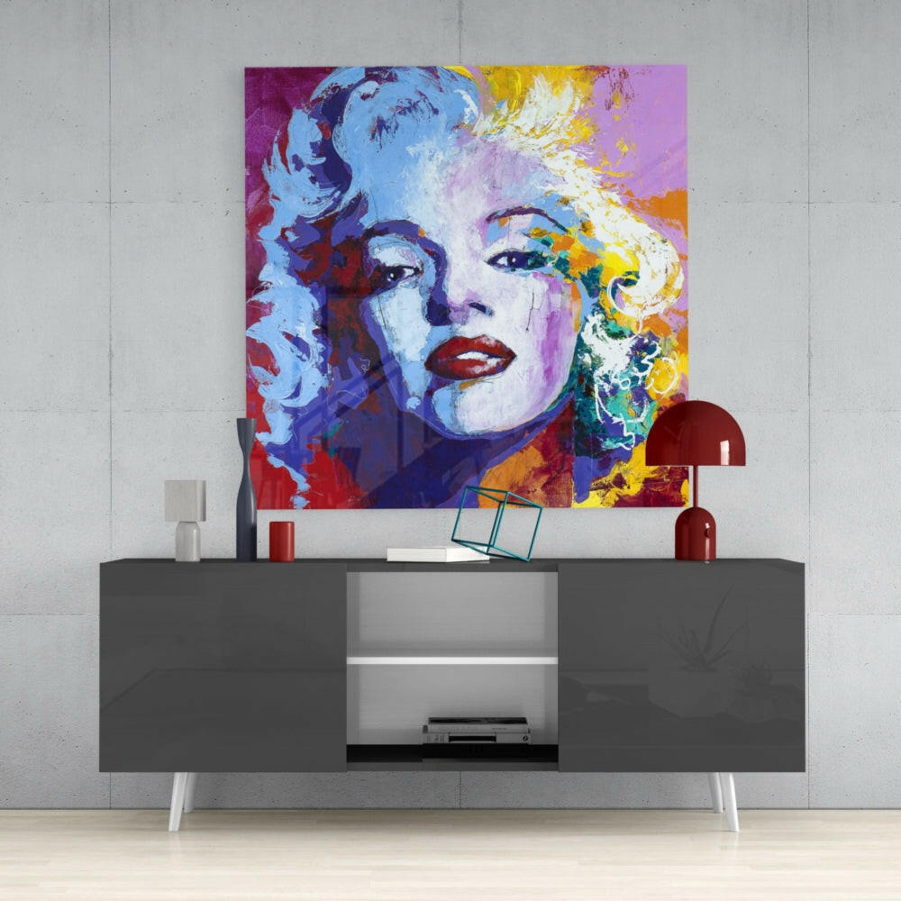 Marilyn Monroe Glass Wall Art.