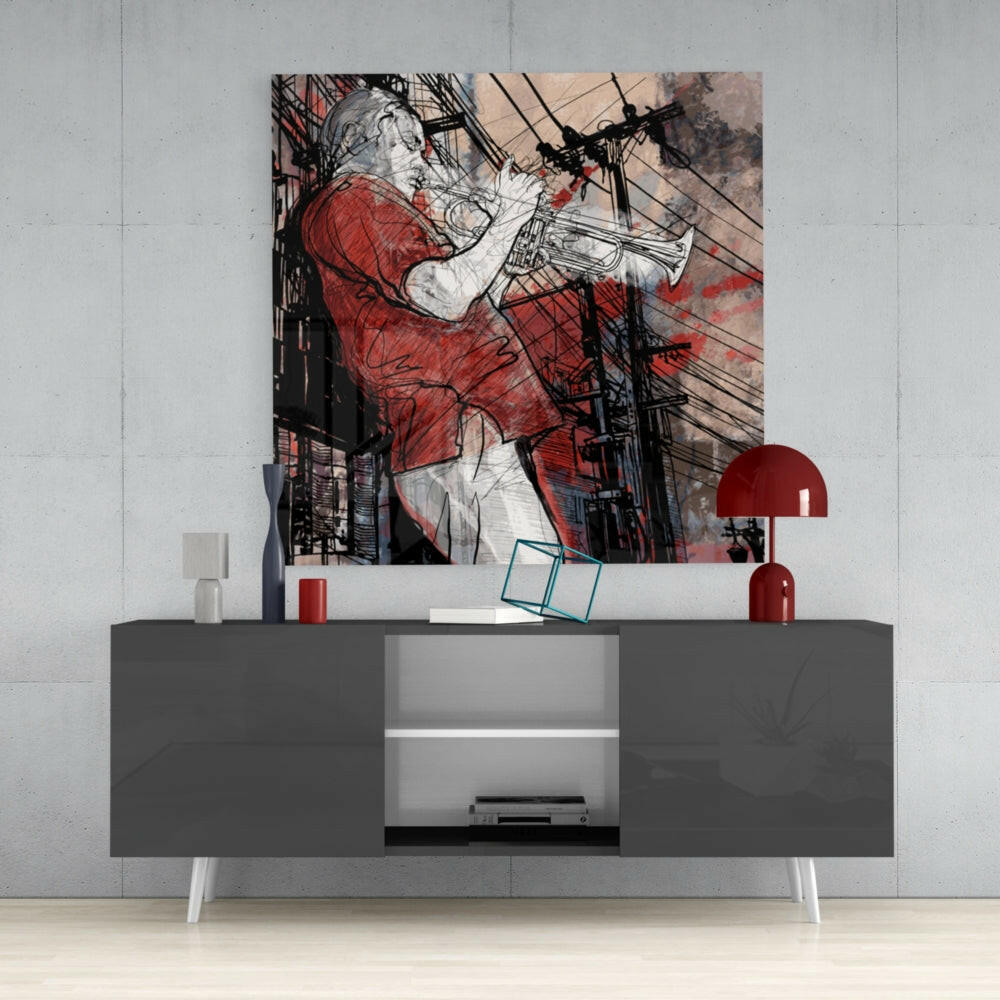 Trumpet Glass Wall Art.