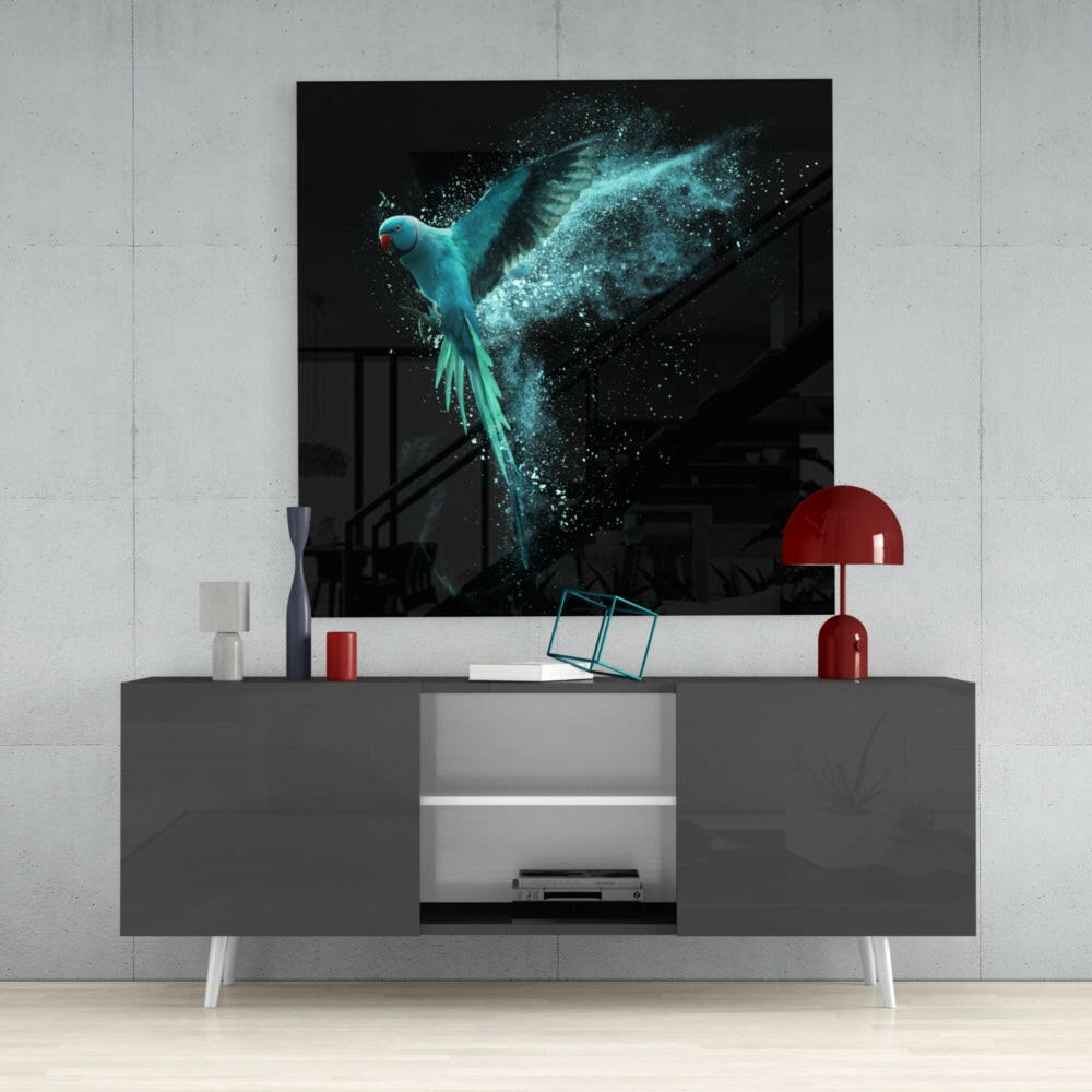Luminous Wings Glass Wall Art.