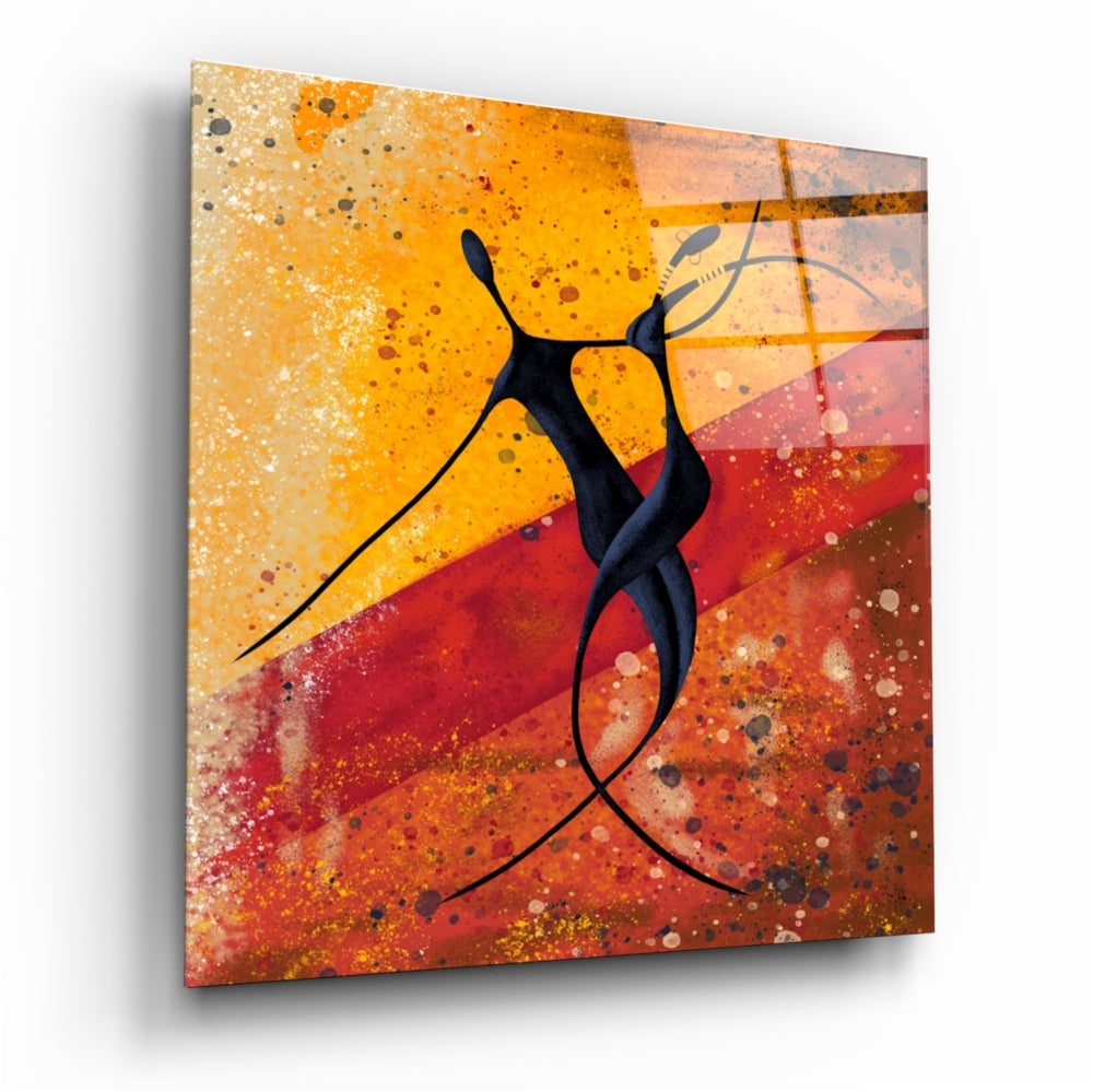 Dance of Shadows Glass Wall Art | Insigne Art Design