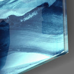 Abstract Waves Glass Wall Art.