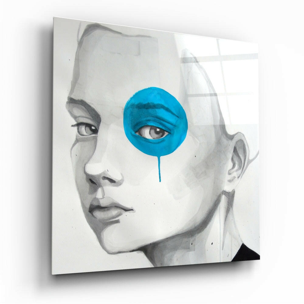 Blue Look Glass Wall Art.