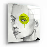 Yellow Look Glass Wall Art.