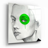 Green Look Glass Wall Art.