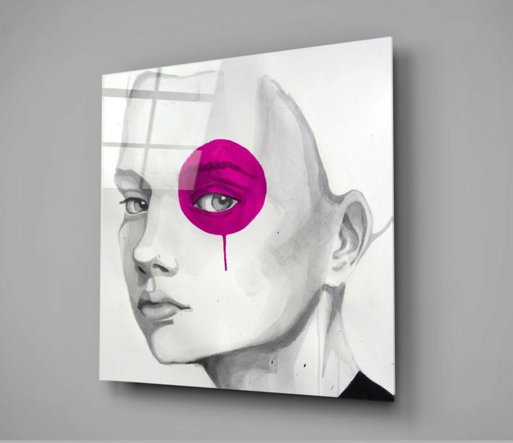 Pink Look Glass Wall Art.