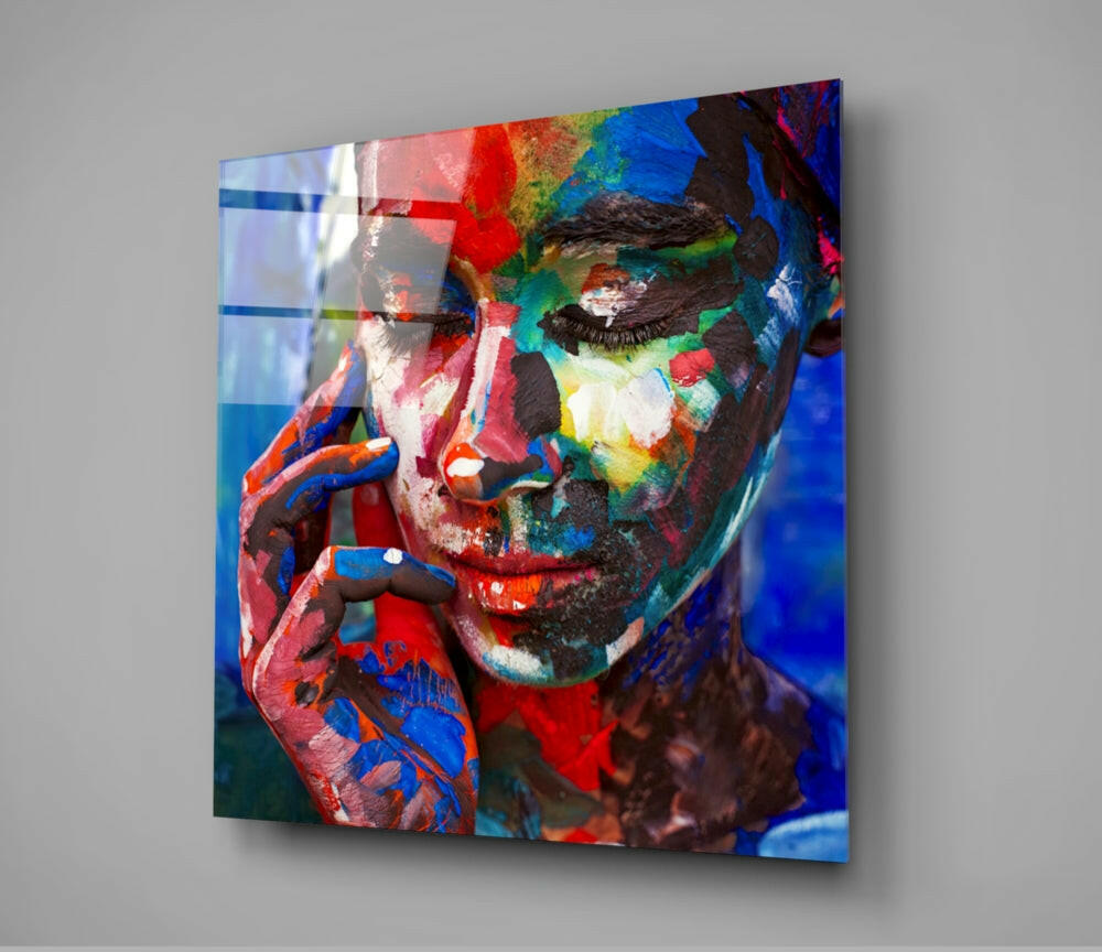 Colored Sadness Glass Wall Art.