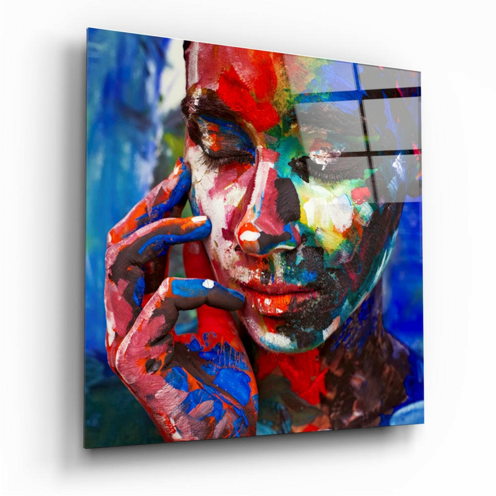 Colored Sadness Glass Wall Art.